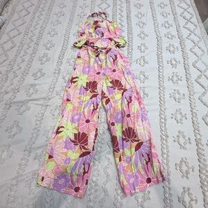 Cato Charlotte Floral Smocked Top - Pink, Yellow, Green